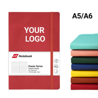 Carnet classique en cuir PU A5 avec élastique, journal ligné, compatible stylo-plume, idéal pour cadeau d'affaires