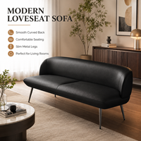 Canapé deux places au design moderne et minimaliste en cuir pour salon et appartement – Vente en gros directe usine, personnalisable