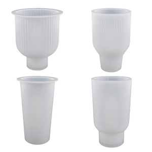Cetakan Silikon Resin Epoksi Bentuk Pot Bunga Tanaman 3D, Plester Beton Ramah Lingkungan untuk Dekorasi Rumah - Product Image 4