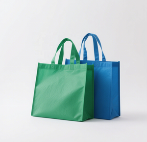 Groothandel op maat gemaakte logo tas van niet-geweven materiaal, herbruikbare boodschappentas voor kleding en sokken - Product Image 2