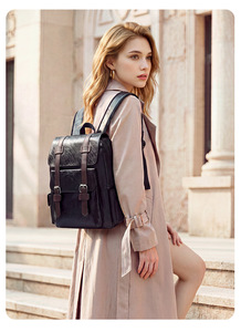 Mochila para Portátil de PU Vintage al por Mayor para Mujer, Mochila de Viaje Retro para Mujer - Product Image 6