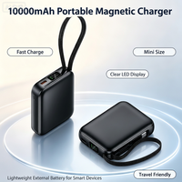 Chargeur portable magnétique à charge rapide, capacité 5000 mAh, interface Type C, petit format