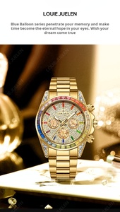 <span class=keywords><strong>Montre</strong></span> mécanique arc-en-ciel lumineuse Luigulen pour hommes avec bracelet en acier inoxydable et fenêtre à cadran en verre - Product Image 3