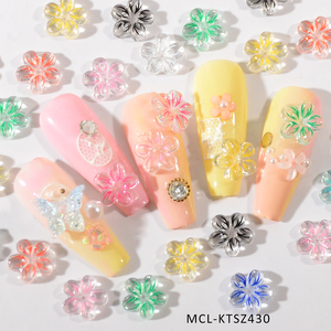 Venta entera Kawaii Nail Art Resin Charms 3D Design Nail Acrylic Flowers para uñas - Product Image 3