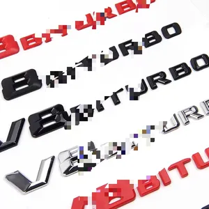 Suitable for the Mercedes-Benz V8 BITURBO blade side logo twin-turbo rear logo letter logo car labeling