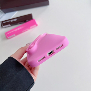 Custodia per Telefono in <span class=keywords><strong>Silicone</strong></span> Anti-Caduta alla Moda per <span class=keywords><strong>iPhone</strong></span> 11 12 13 14 15 16 17 Pro Max 17 Air con Supporto per Rossetto - Product Image 4