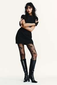 Abito da Donna KP&ZA Stile Retrò Casual a Linea A Mini Primavera Autunno Traspirante Plissettato con Tasche Vita Impero Tessuto al Ginocchio Tinta Unita con Cerniera 100% - Product Image 5