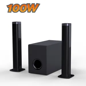 Soundbar dengan Subwoofer 110 DB Sound Bar untuk TV 100W Ultra Slim TV Speaker 6EQ Mode Bass Dalam Surround Sound untuk TV Home Cinema