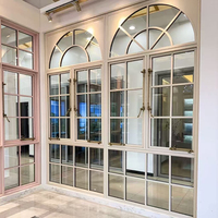 Fenêtre à battant en aluminium de qualité commerciale, double vitrage Low-E, verre trempé, persienne pour villas, bureaux, hôtels, bâtiments scolaires