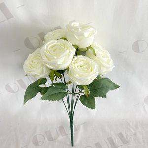 <span class=keywords><strong>MR</strong></span>-0007 Flores Artificiales al por Mayor, Rosas de Seda, Ramo de Rosas Artificiales para Boda, San Valentín, Decoración del Hogar - Product Image 2