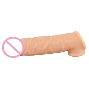 Adulto Sexo Dick Sleeve Para Homens Preservativos Ampliação Do Pênis Reutilizável Penis Sleeve Dildo Enhancer Mangas Adultos Sex Product