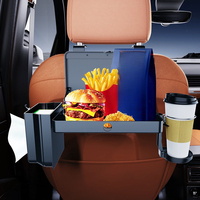 Organisateur de siège arrière de voiture pliable en ABS, porte-gobelet portable, boîte à mouchoirs, universel pour l'intérieur de la voiture