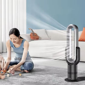 Último modelo de electrodomésticos inteligentes, <span class=keywords><strong>ventilador</strong></span> sin hojas portátil giratorio de 180 ° QG830, aire fresco y calor, deshumidificador 2 en 1, <span class=keywords><strong>ventilador</strong></span> sin aspas - Product Image 5