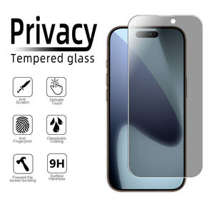 Fabrication sur mesure en usine 28 °   Protection d'écran de confidentialité pour smartphone iPhone 15 16 17 Pro Max – Verre trempé anti-espion et anti-traces de doigts - Product Image 3