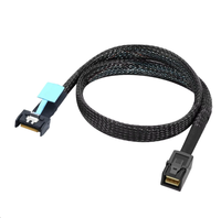 Slimline mit Weben SFF-8654 MCIO 4i 4X 38-Pin zu SAS HD SFF-8643 kabel Schwarz 0,5 M/0,8 M/1M Unterstützung PCIe Gen5 Server