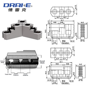 Cao claming Độ chính xác máy tiện 5/6/8/10/12/15 mềm Hàm cứng hàm cho <span class=keywords><strong>CNC</strong></span> thủy lực điện máy thu thập <span class=keywords><strong>Chuck</strong></span> - Product Image 2