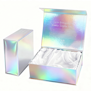 Cajas de regalo magnéticas de cartón holográficas profesionales de 2mm para regalos de boda, pegatina Kawaii, prensa, peluca de uñas, materiales reciclados - Product Image 5