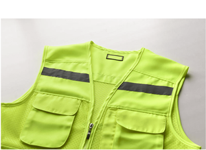 Tình nguyện vest hoạt động ngoài trời siêu thị đồng phục an toàn phản quang Áo khoác câu cá - Product Image 3