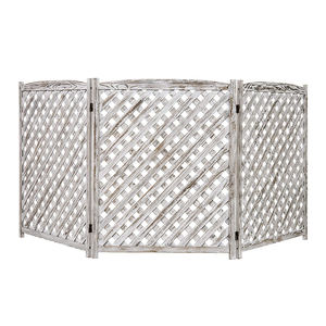 3 pannello bianco lavato in <span class=keywords><strong>legno</strong></span> massello giardino recinzione traliccio Design involucro esterno per piante rampicanti - Product Image 1