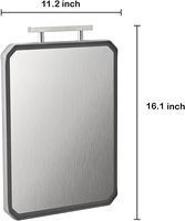 Planche à découper de cuisine 2-en-1 en acier inoxydable de 16 x 11 pouces, en paille de blé PP et acier inoxydable SS304 de qualité alimentaire pour la maison