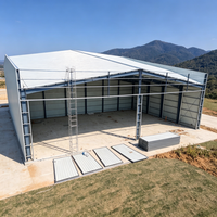 Hangar d'avion préfabriqué à grande portée en structure métallique, assemblage rapide, protection incendie, construction durable, résistant à l'usure