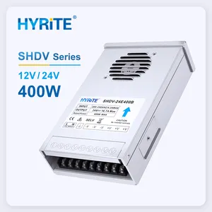 Hyrite 2024 Semi-maceta con ventilador 12V 24V fuente de alimentación a prueba de lluvia 400W 700W fuente de alimentación IP44 12 voltios 24 voltios