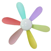 Ventilateur de plafond E27 avec ampoule LED 420mm 520mm, télécommande, six pales en forme de fleur, montage encastré