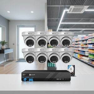 Système de caméra CCTV 4COVR 8 canaux, <span class=keywords><strong>kit</strong></span> NVR IP PoE 4K, disque dur 2 To, 8x 8MP, vision nocturne IA, visualisation via application mobile, <span class=keywords><strong>surveillance</strong></span> à domicile et en entreprise - Product Image 4