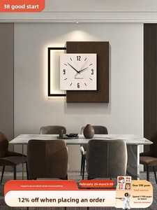 Orologio <span class=keywords><strong>da</strong></span> <span class=keywords><strong>Parete</strong></span> Analogico Minimalista Italiano con Design Artistico Astratto, Alimentato a Batteria, Forma Quadrata in Acrilico per Soggiorno e Ristorante - Product Image 2