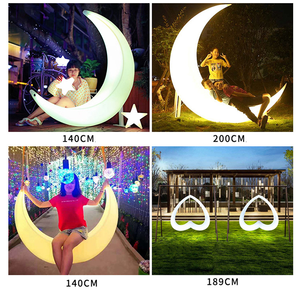 Lampe solaire à LED <span class=keywords><strong>demi</strong></span>-<span class=keywords><strong>lune</strong></span> à changement <span class=keywords><strong>de</strong></span> couleur RGB, étanche IP65, à intensité variable, pour Halloween, Noël, meubles <span class=keywords><strong>de</strong></span> jardin, extérieur - Product Image 6