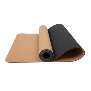 Tapis de yoga Qiyun en liège naturel et TPE, écologique, antidérapant, absorbant les chocs, silencieux, pliable, 183 cm, pour exercices à domicile - Product Image 5