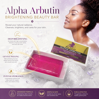 Savon exfoliant éclaircissant Premium BEL ECLAT Alpha Arbutin 250g, éliminateur de taches brunes, savon blanchissant pour le visage et le corps