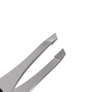 Pince à épiler pour sourcils OEM sous marque privée, en acier inoxydable, avec poignée antidérapante, logo personnalisé, pointe inclinée en acier - Product Image 5