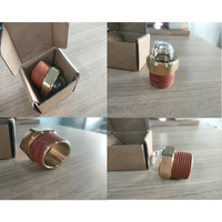 Bouchon de niveau d'huile à dôme NPT 3/4 pouce, indicateur de liquide en laiton transparent - Jauge de niveau d'huile pour compresseur d'air, pompe et réservoir de remplacement