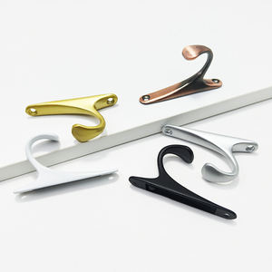 Poignée double usage en alliage d'aluminium avec crochet et trou d'ouverture, dorée, pour armoires de cuisine, placards, tiroirs d'hôtel, poignées en zinc - Product Image 1