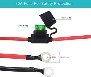 SAE สายเคเบิลแบบถอดออกได้อย่างรวดเร็ว2ขาพร้อมขั้วต่อเทอร์มินัลปลั๊กหุ้มฉนวนพีวีซีสำหรับชาร์จแบตเตอรี่อิเล็กทรอนิกส์/บำรุงรักษา - Product Image 4