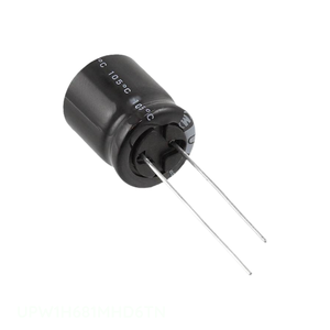 ตัวเก็บประจุ680 UF 20% 50V เรเดียล th 680 uF แบบดั้งเดิมผ่านรู UPW1H681MHD6TN - Product Image 1
