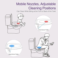 Accessoire de bidet pour les bidets autonettoyants de pulvérisateur d'eau fraîche et froide avec double buse pour le lavage féminin et postérieur