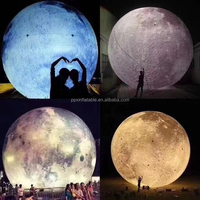 Lumière LED, ballon géant gonflable flottant dans le ciel, ballon lune LED, ballon planète, ballon globe gonflable pour décoration