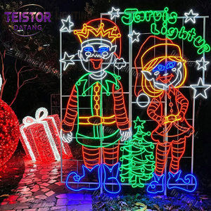 Motivo Decorativo con Luces LED 2D para Exteriores, Arte Mural Navideño y Decoración Festiva para Centros Comerciales - Product Image 4