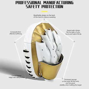 Cible de <span class=keywords><strong>boxe</strong></span> professionnelle de petite taille, en cuir microfibre épais, précision, vitesse, sparring, cible incurvée pour les pieds - Product Image 5