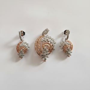 Colgantes y Dijes de Diamantes de Lujo con Certificación IGI, Oro Rosa de 14k y Oro Blanco con Baño de Rodio, Conjunto de Colgante de Diamantes para Mujer - Product Image 2