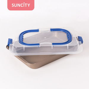 Suncity Cake <b>Pan</b> Rectangle <b>With</b> <b>Lid</b> Reusable Baking Dish For Cake Mold - Product Image 2