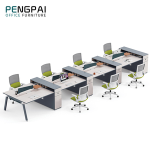 Hiện Đại Đồ Nội Thất Văn Phòng Mở Dài Bằng Gỗ Nhân Viên Máy Tính Bảng Máy Trạm Kết Hợp Bàn Văn Phòng - Product Image 6