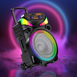 Portable Rechargeable Trolley <b>Speaker</b> 15 In 40W LED Light Bluetooth TWS SD <b>USB</b> KK 15101 - Product Image 6