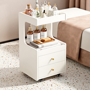 Hot Sale Beauty Salon Special Trolley Skin Management Movable Storage Rack Advanced Instrument Cosmetics Hand Push <b>Tool</b> <b>Cart</b> - Product Image 1