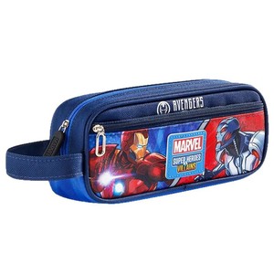 Nouvelle <span class=keywords><strong>trousse</strong></span> à crayons double couche imprimée Marvel Spider-Man, grande capacité, en cuir, pour enfants, résistante à la saleté - Product Image 5