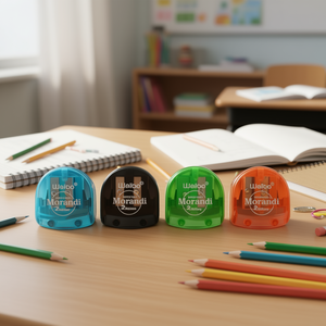 Weibo Morandi Pencil Sharpener Double Hole Manual Plastic Mechanical School Office Supply - Product Image 2