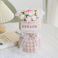 Bouquet de fleurs au Crochet personnalisé fait à la main Rose tournesol fleur tricotée cadeau pour la fête de la femme fête des mères Crochet fleurs