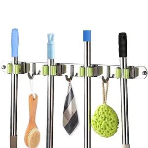 Hot sale kitchen organizer stainless steel broom mop holder of supplier